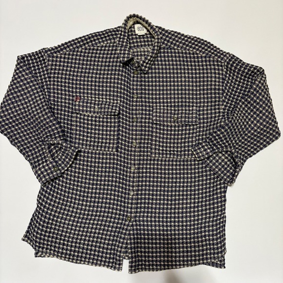 BDG Other - BDG Urban Outfitters Mens Small Blue Geometric Jacquard Button Down Shirt